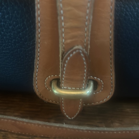 Dooney & Bourke Vintage Essex Navy All Weather Leather Shoulder Bag - Picture 3 of 16